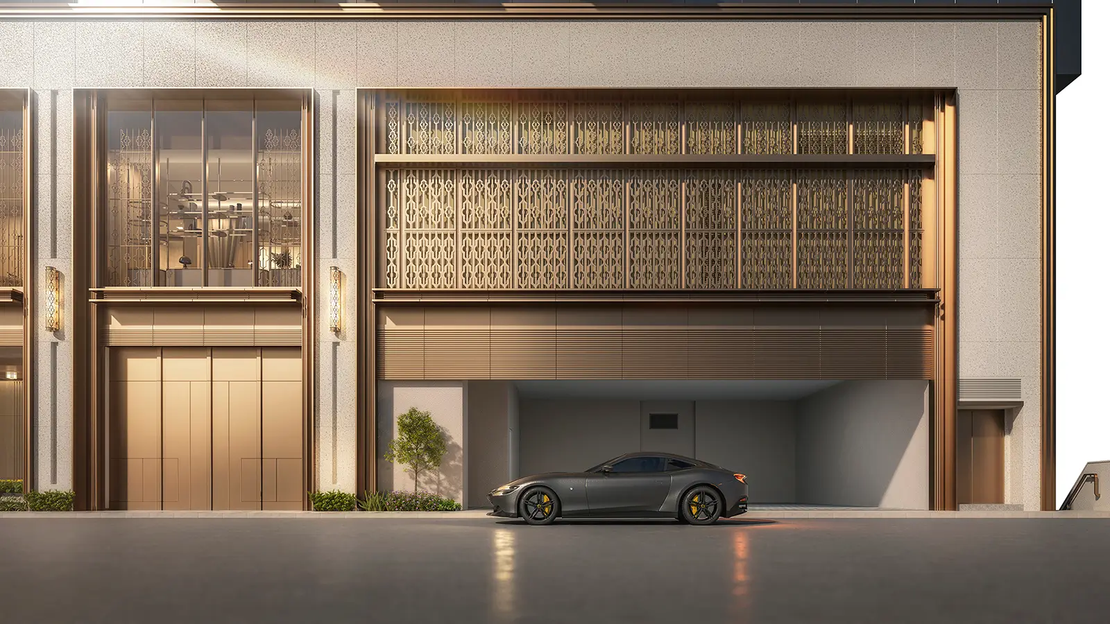 Rendering of the Podium of “STATE RESIDENCE”