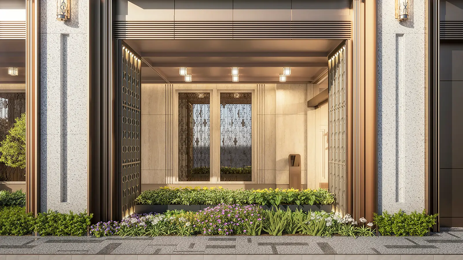Rendering of the Podium of “STATE RESIDENCE”